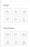 The align and distribute popover