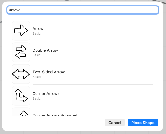 The Quick Library Search popup